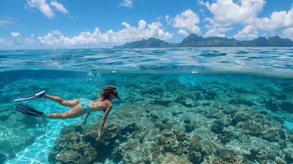 Où trouver les plus beaux spots de snorkeling dans les îles de la Société, Polynésie française : endroits et périodes recommandés ?